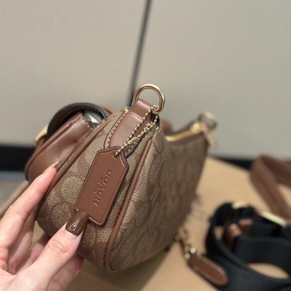 Coach Monogram Double Pocket Underarm Bag - Picture 4 of 7